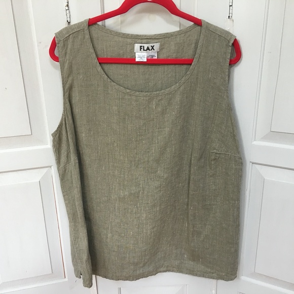 Flax Green Sleeveless Top - Picture 1 of 7